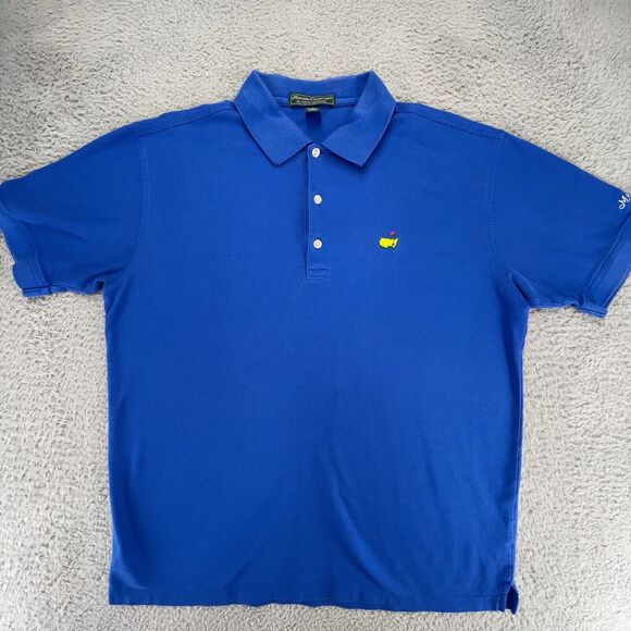 Masters Collection Shirt‎ Mens Large Blue Golf Tournament Logo Polo Outdoors - Picture 1 of 10